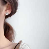 Irregular Heart 925 Sterling Silver Stud Earrings