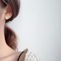 Irregular Heart 925 Sterling Silver Stud Earrings