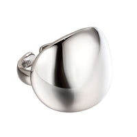 Modern Geometry Shield Sterling Silver Adjustable Ring