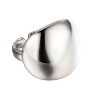 Modern Geometry Shield Sterling Silver Adjustable Ring