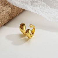 Irregular Double Layer 925 Sterling Non-Pierced Earring (Single)
