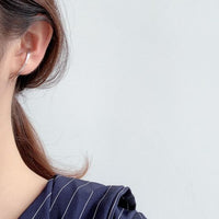 Semicircle Cross 925 Sterling Silver Stud Earrings