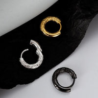 Wrinkled Irregular 925 Sterling Silver Hoop Earrings