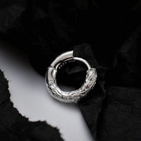 Wrinkled Irregular 925 Sterling Silver Hoop Earrings