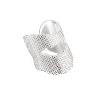 Hollow Grid 925 Sterling Silver Non-Pierced Earring (Single)