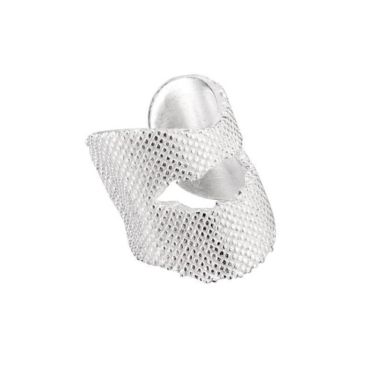 Hollow Grid 925 Sterling Silver Non-Pierced Earring (Single)