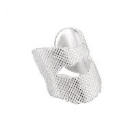 Hollow Grid 925 Sterling Silver Non-Pierced Earring (Single)
