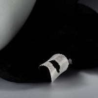 Hollow Grid 925 Sterling Silver Non-Pierced Earring (Single)