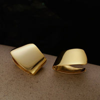 Office Folding Paper Sterling Silver Stud Earrings