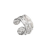 Irregular Winding Non-Pierced Earring, 925 Sterling Silver (Single)