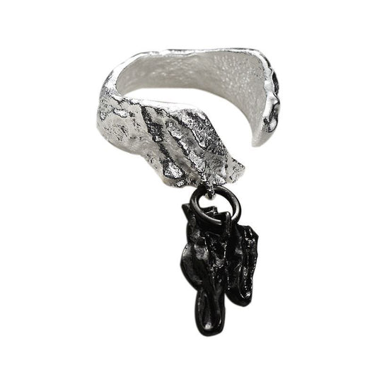 Modern Irregular Stone Tassel Adjustable Ring
