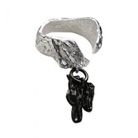 Modern Irregular Stone Tassel Adjustable Ring