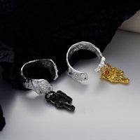 Modern Irregular Stone Tassel Adjustable Ring
