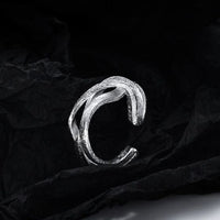 Men's Hollow Winding Adjustable 925 Sterling Silver Ring