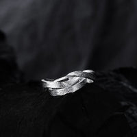 Men's Hollow Winding Adjustable 925 Sterling Silver Ring