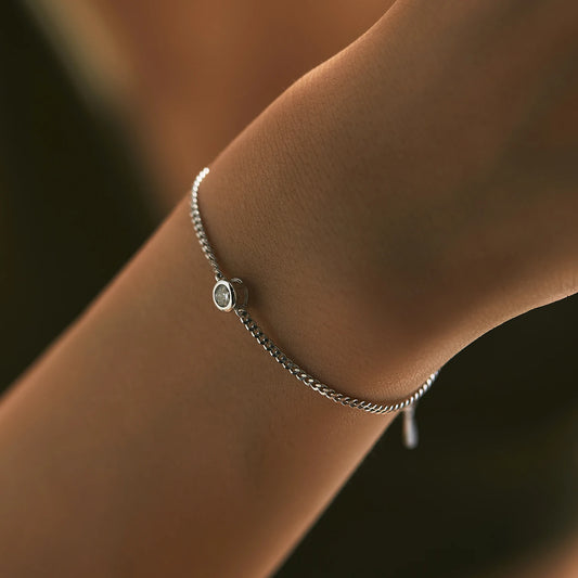 Sterling Silver Moissanite Bracelet