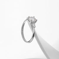 Classic Moissanite Ring in Sterling Silver
