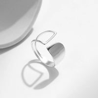 Sterling Silver Asymmetry Hollow Out Ring