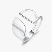 Sterling Silver Asymmetry Hollow Out Ring