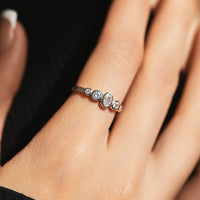 Sterling Silver Oval Band Ring