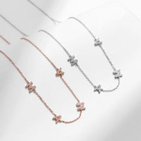 Sterling Silver MAMA Letter Pendant Necklace