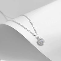 Sterling Silver Classic Round Pendant Necklace