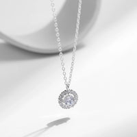Sterling Silver Classic Round Pendant Necklace
