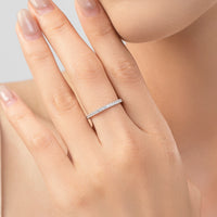 Sterling Silver Engagement Band Ring