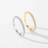 Sterling Silver Engagement Band Ring