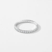 Sterling Silver Engagement Band Ring