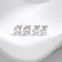 D Color 1CT Moissanite Round Cut Sterling Silver Necklace