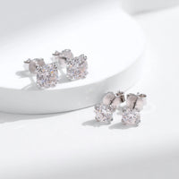 D Color 1CT Moissanite Round Cut Sterling Silver Necklace