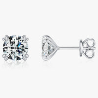 D Color 1CT Moissanite Round Cut Sterling Silver Necklace
