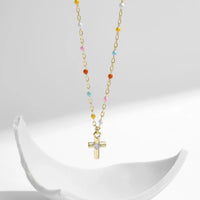 Sterling Silver Delicate Cross Pendant Necklace