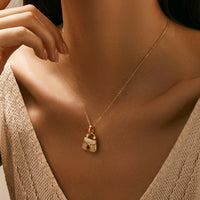 Gold Plated Sterling Silver Bag Pendant Necklace