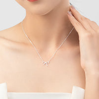 Sterling Silver Bowknot Pendant Necklace