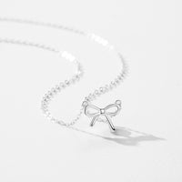 Sterling Silver Bowknot Pendant Necklace