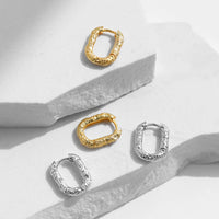 Gold Plated Sterling Silver U Shape Hoop Earrings