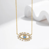 Sterling Silver Evil Eye Pendant Necklace