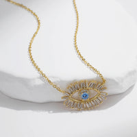 Sterling Silver Evil Eye Pendant Necklace