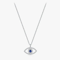 Hollow Blue Eye Pendant Necklace