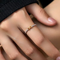 Sterling Silver Infinite Heart Ring with Cubic Zirconia