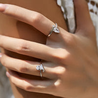 Sterling Silver Oval Pear Ring