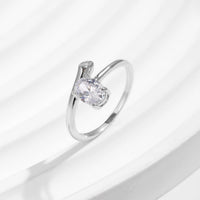 Sterling Silver Oval Pear Ring