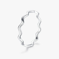 Sterling Silver Wave Thin Ring