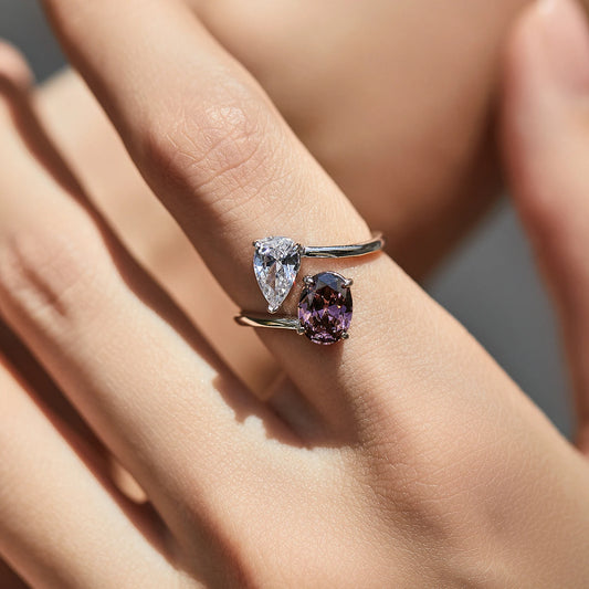 Sterling Silver Water Drop Ring