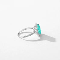 Sterling Silver Paraiba Tourmaline Ring - Size 7
