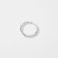 Sterling Silver Adjustable Irregular Beads Ring