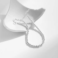 Sterling Silver 3mm Beads Adjustable Bracelet