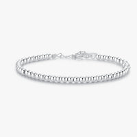 Sterling Silver 3mm Beads Adjustable Bracelet